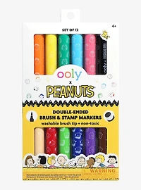 Peanuts x Ooly Double-Ended Brush & Stamp Marker Set