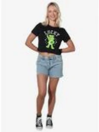 Care Bears Good Luck Bear Lucky Women's Crop Top Black