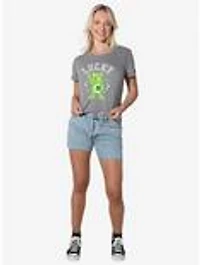 Care Bears Good Luck Bear Lucky Women's Crop Top Grey