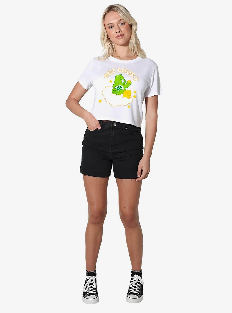 Care Bears Get Lucky Women's Crop Top White