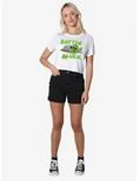 Sesame Street Oscar Rotten Luck Women's Crop Top White