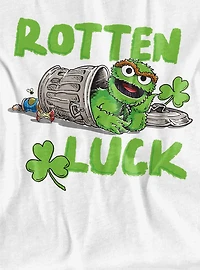 Sesame Street Oscar Rotten Luck Women's Crop Top White
