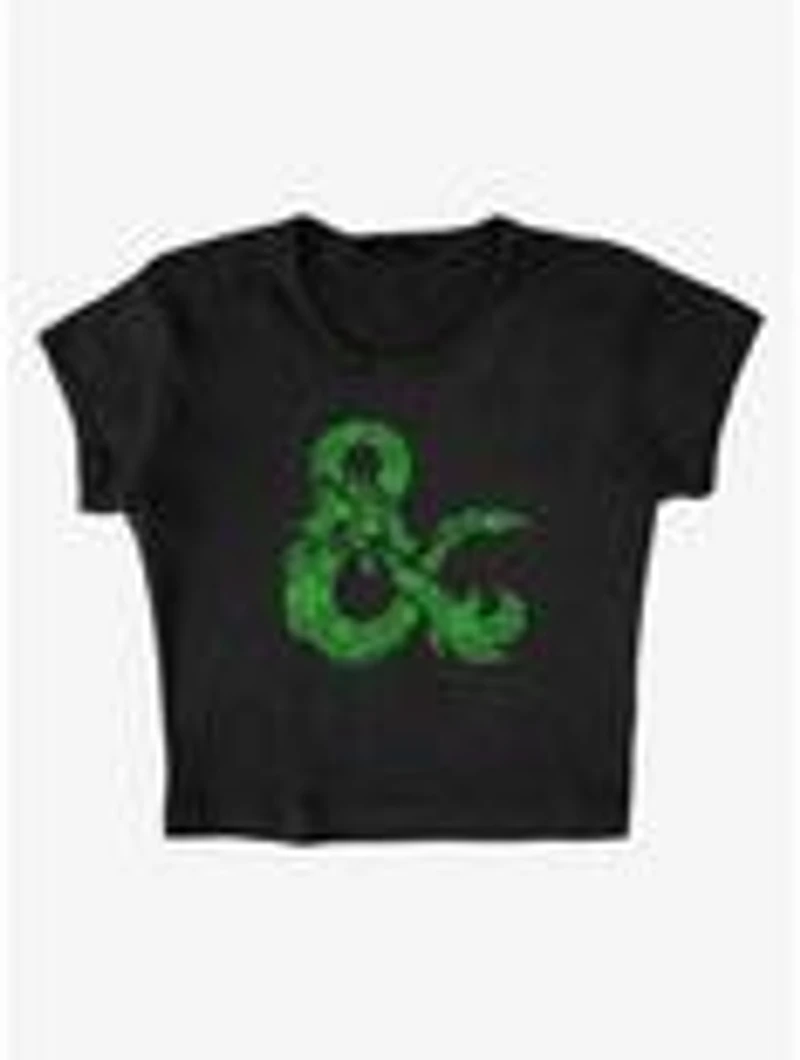 Dungeons & Dragons Shamrock Logo Cap Sleeve Baby Rib Women's Crop Top