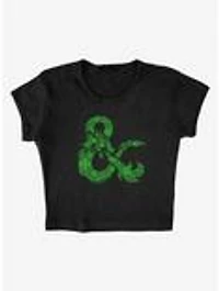 Dungeons & Dragons Shamrock Logo Cap Sleeve Baby Rib Women's Crop Top