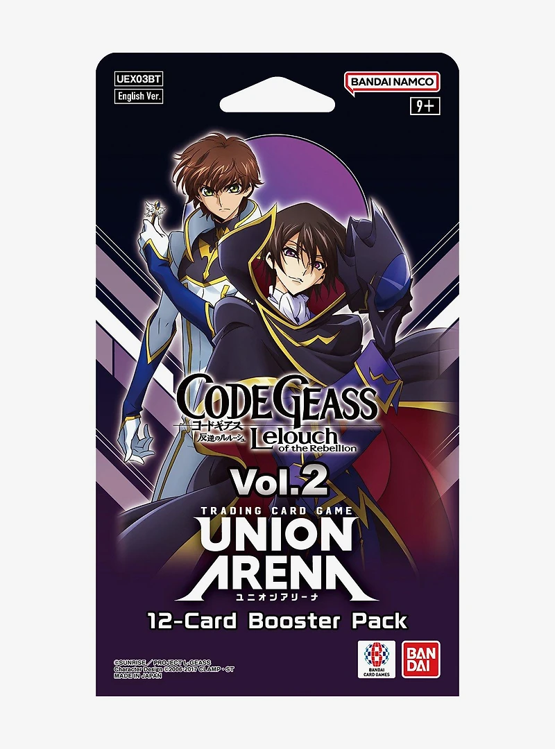 Code Geass Lelouch of the Rebellion Union Arena Trading Card Game Volume 2 Booster Pack