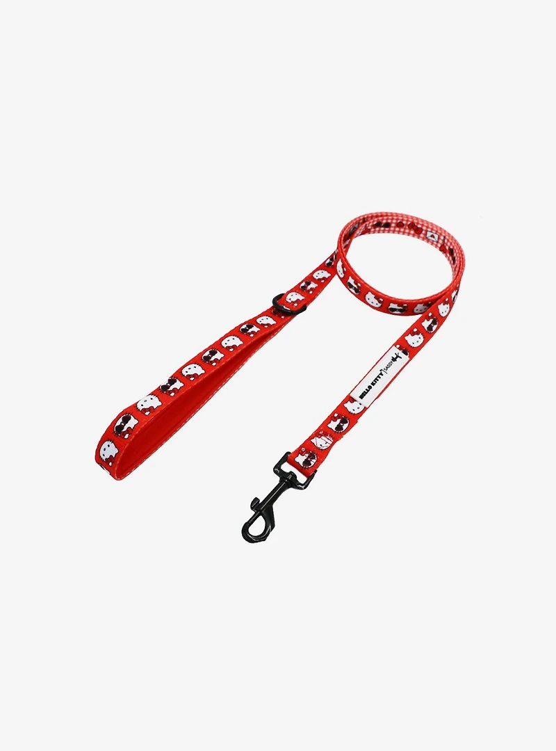 Sassy Woof Sanrio Hello Kitty Gingham Icons Allover Print Reversible Dog Leash