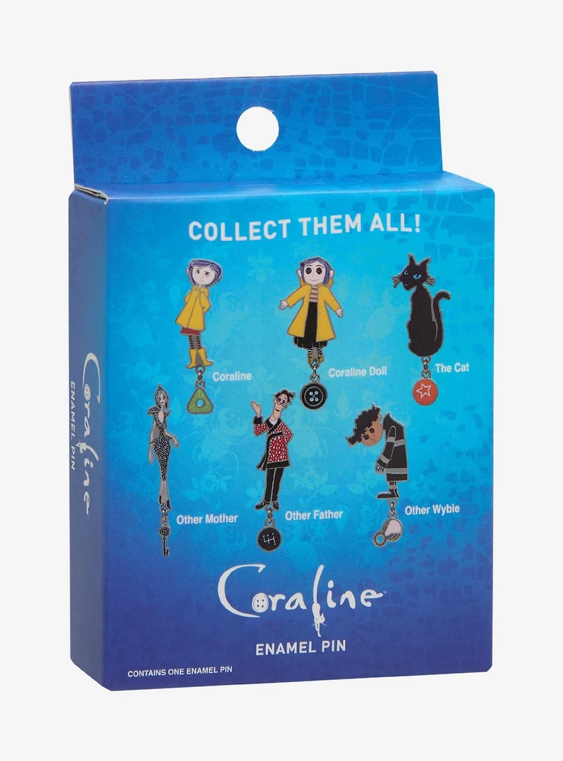 Coraline Characters Dangling Charm Blind Box Enamel Pin - BoxLunch Exclusive