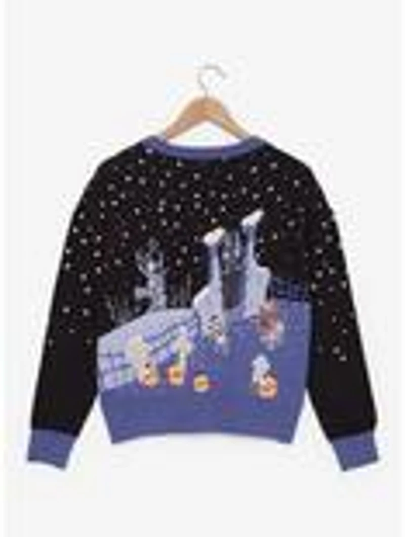 Disney The Nightmare Before Christmas Jack & Sally Snowy Night Scene Cardigan - BoxLunch Exclusive