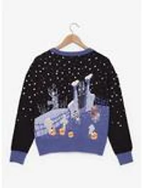 Disney The Nightmare Before Christmas Jack & Sally Snowy Night Scene Cardigan - BoxLunch Exclusive