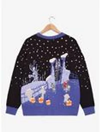 Disney The Nightmare Before Christmas Graveyard Snowy Scenic Women's Plus Cardigan — BoxLunch Exclusive