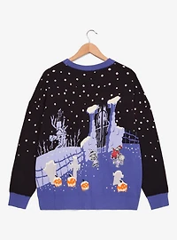Disney The Nightmare Before Christmas Graveyard Snowy Scenic Women's Plus Cardigan — BoxLunch Exclusive