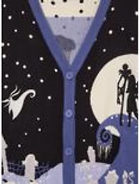 Disney The Nightmare Before Christmas Graveyard Snowy Scenic Women's Plus Cardigan — BoxLunch Exclusive