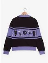 Disney The Nightmare Before Christmas Glow-in-the-Dark Women's Quarter Zip Crewneck — BoxLunch Exclusive