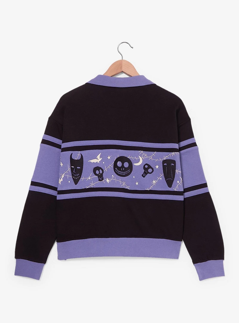 Disney The Nightmare Before Christmas Glow-in-the-Dark Women's Quarter Zip Crewneck — BoxLunch Exclusive