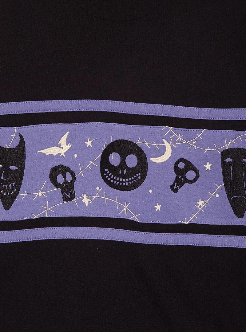 Disney The Nightmare Before Christmas Glow-in-the-Dark Women's Quarter Zip Crewneck — BoxLunch Exclusive