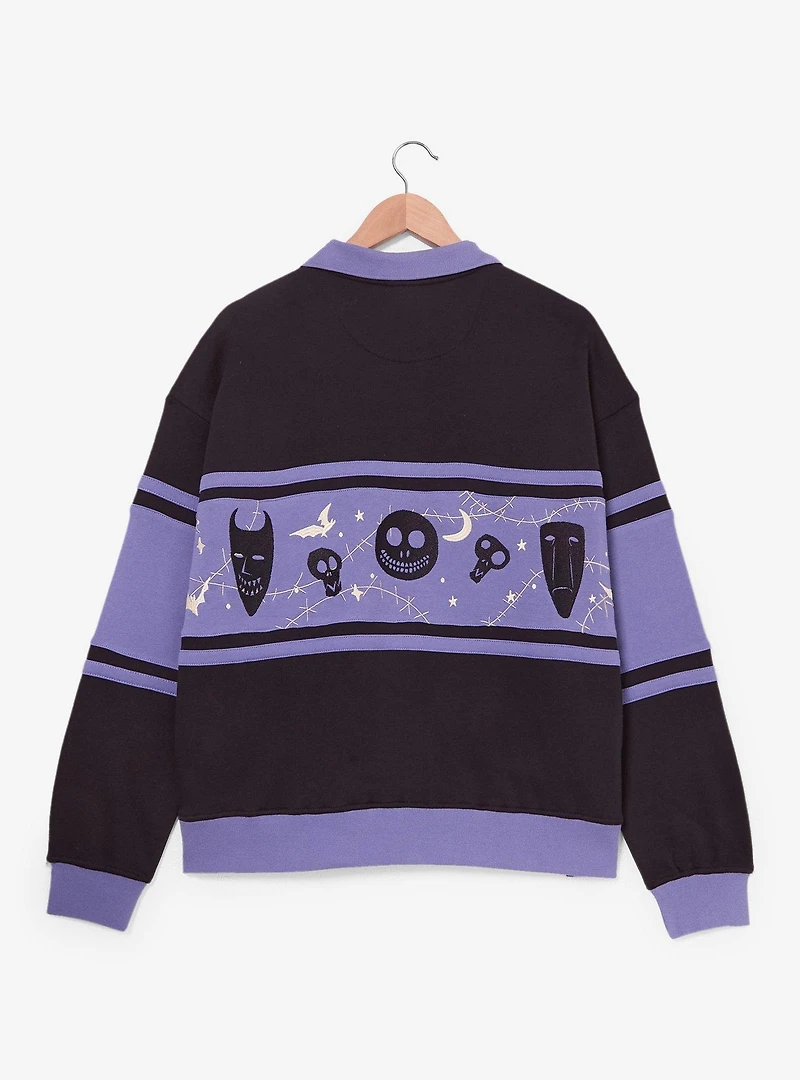 Disney The Nightmare Before Christmas Glow-in-the-Dark Women's Plus Quarter Zip Crewneck — BoxLunch Exclusive