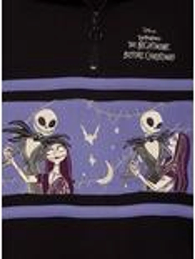 Disney The Nightmare Before Christmas Glow-in-the-Dark Women's Plus Quarter Zip Crewneck — BoxLunch Exclusive