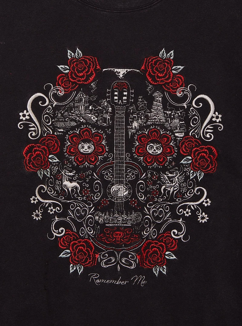 Disney Pixar Coco Embroidered Icons Sugar Skull Crewneck - BoxLunch Exclusive
