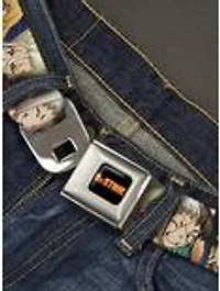 Dr. Stone Character Group Faces Close Up Seatbelt Buckle Belt