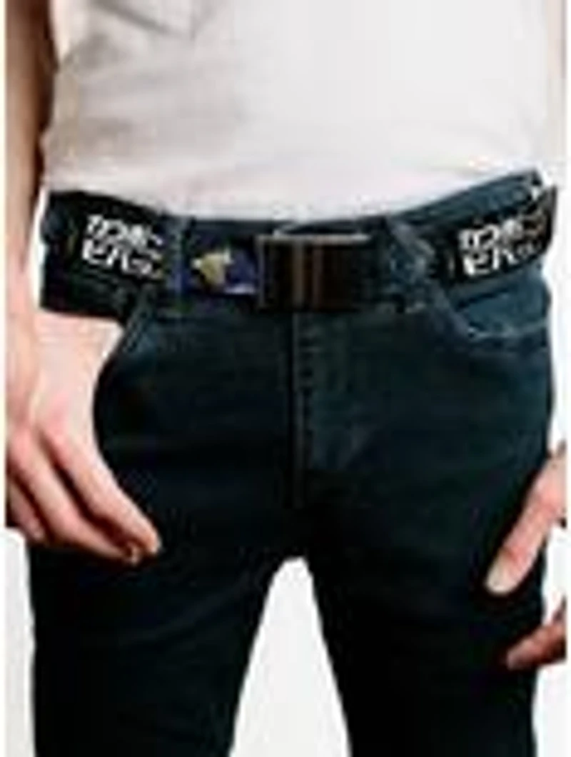 Cowboy Bebop Spike & Vicious Pose Logo Black Blues Flip Web Belt