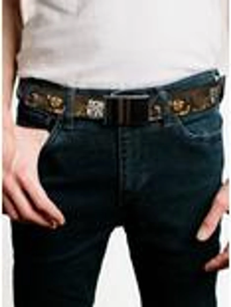 Cowboy Bebop Jet Black & Crew Bonsai Tree Scene Logo Flip Web Belt