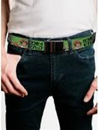 Cowboy Bebop Crew Group Pose & Title Logo Green Black Flip Web Belt