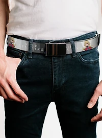Solo Leveling Jinwoo & Hae Poses Logo White Flip Web Belt