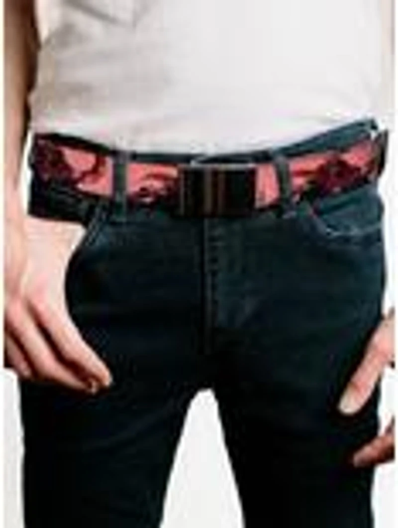 Solo Leveling Blood Red Commander Igris Pose & Logo Peach Flip Web Belt