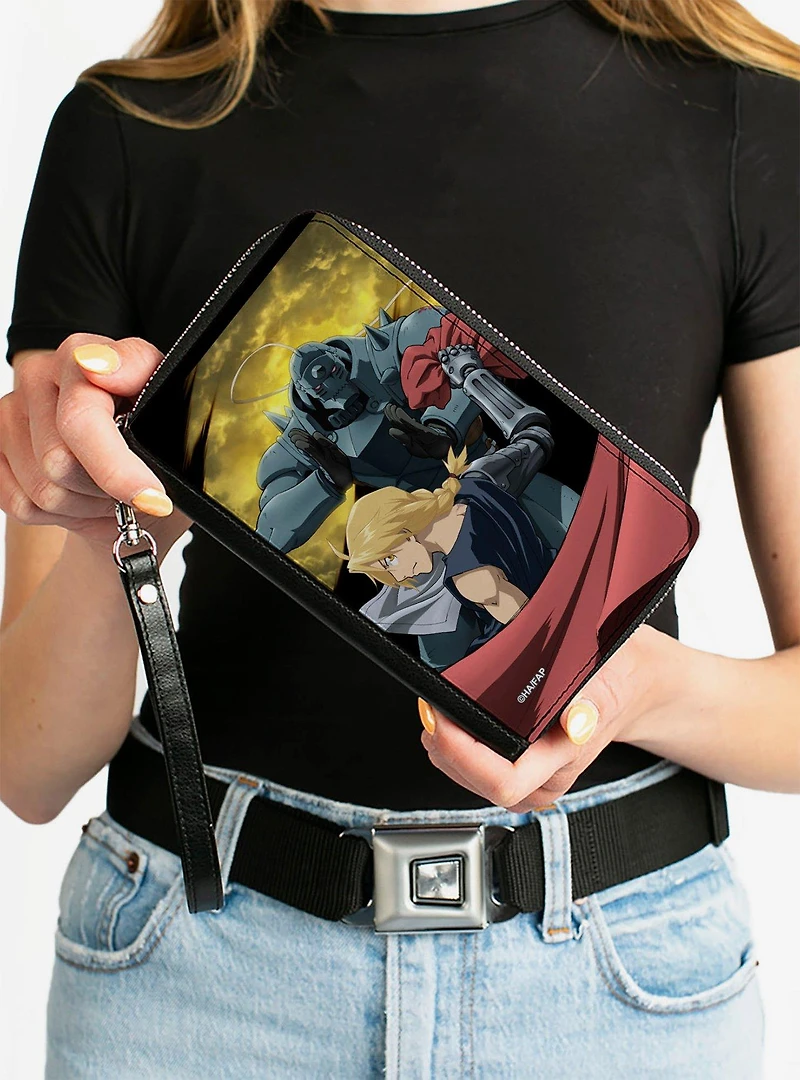 Fullmetal Alchemist: Brotherhood Elric Brothers Yellow Sky Pose Zip Around Wallet