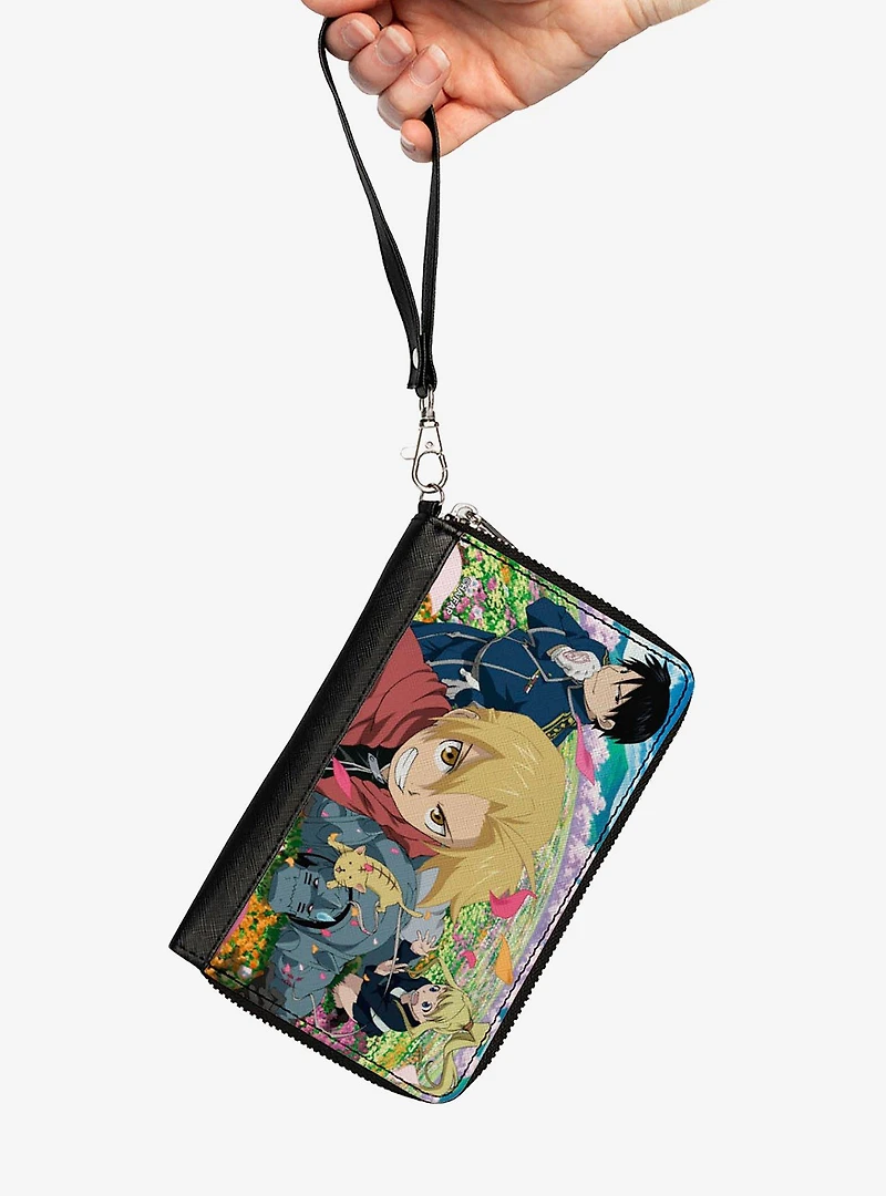 Fullmetal Alchemist: Brotherhood Four Character & Cat Scene Zip Around Wallet