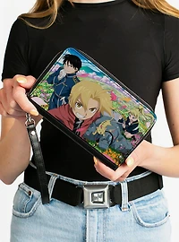 Fullmetal Alchemist: Brotherhood Four Character & Cat Scene Zip Around Wallet
