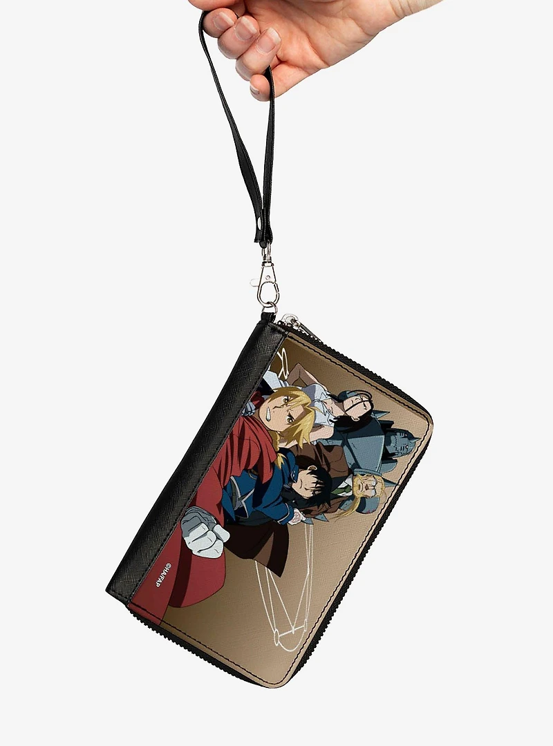 Fullmetal Alchemist: Brotherhood Five Character Pose Tan Zip Around Wallet