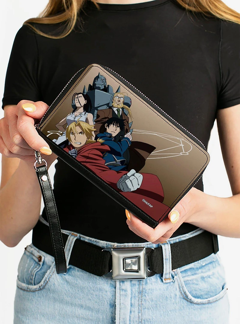 Fullmetal Alchemist: Brotherhood Five Character Pose Tan Zip Around Wallet