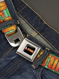 Dr. Stone Title Logo & Suika Face Close Up Youth Seatbelt Buckle Belt