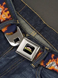 My Hero Academia Flame Hero Endeavor Pose Blue Youth Seatbelt Buckle Belt