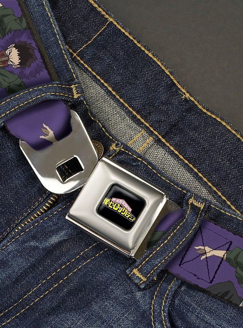 My Hero Academia Kai Chisaki Action Pose Purple Youth Seatbelt Buckle Belt