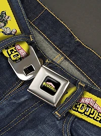 My Hero Academia Character Trio Pose & Title Logo Yellow Youth Seatbelt Buckle Belt