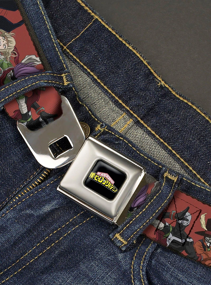 My Hero Academia Villains Group Pose Red Youth Seatbelt Buckle Belt