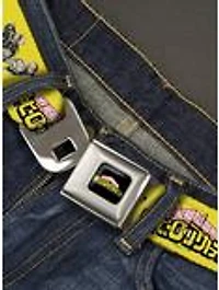 My Hero Academia Character Trio Pose & Title Logo Yellow Seatbelt Buckle Belt