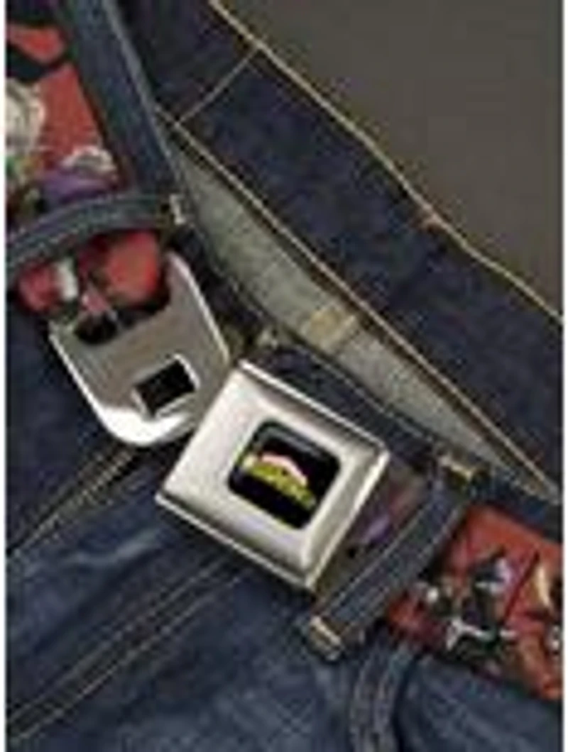 My Hero Academia Villains Group Pose Red Seatbelt Buckle Belt