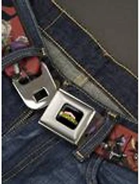 My Hero Academia Villains Group Pose Red Seatbelt Buckle Belt