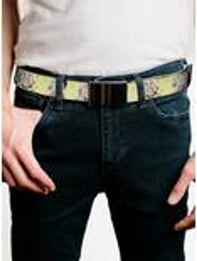 Dr. Stone Chibi Senku & Gen Faces Stars Yellows Flip Web Belt