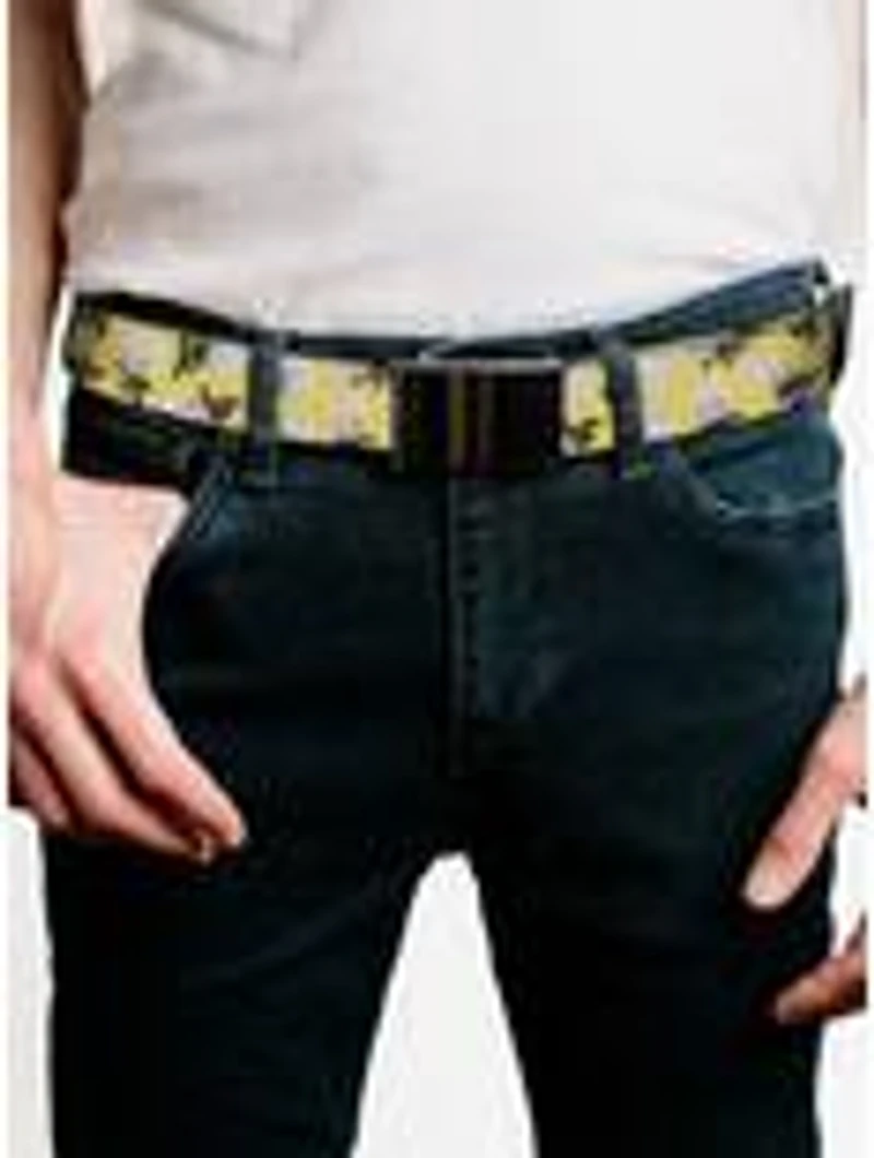 Hell's Paradise Chibi Gabimaru Poses Scattered Yellow Flip Web Belt