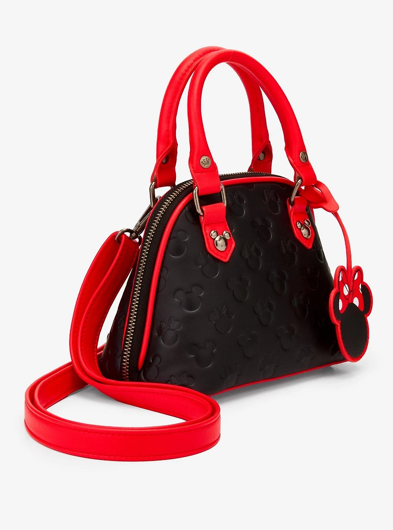 Loungefly Disney Mickey & Minnie Debossed Silhouettes Mini Crossbody Bag (BoxLunch 10th Anniversary Edition) - BoxLunch Exclusive