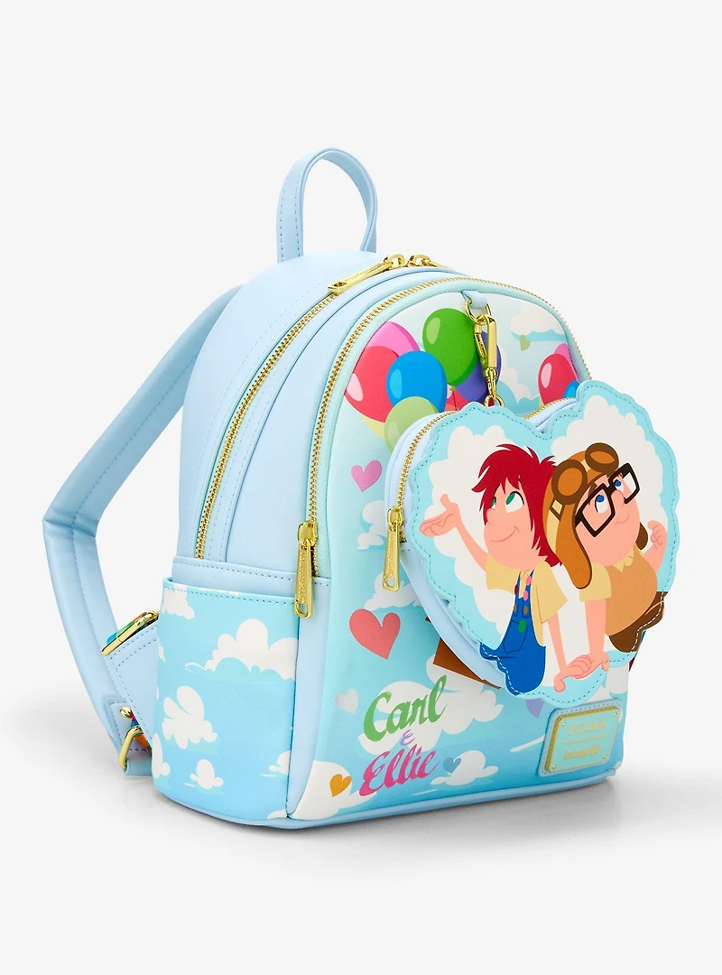 Loungefly Disney Pixar Up Carl & Ellie Balloon Mini Backpack with Coin Purse (BoxLunch 10th Anniversary Edition) - BoxLunch Exclusive