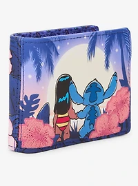 Loungefly Disney Lilo & Stitch Floral Sunset Scene Wallet (BoxLunch 10th Anniversary Edition) - BoxLunch Exclusive