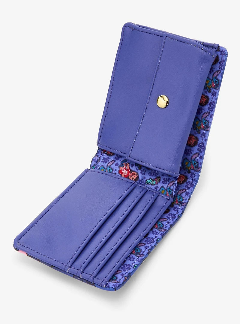 Loungefly Disney Lilo & Stitch Floral Sunset Scene Wallet (BoxLunch 10th Anniversary Edition) - BoxLunch Exclusive