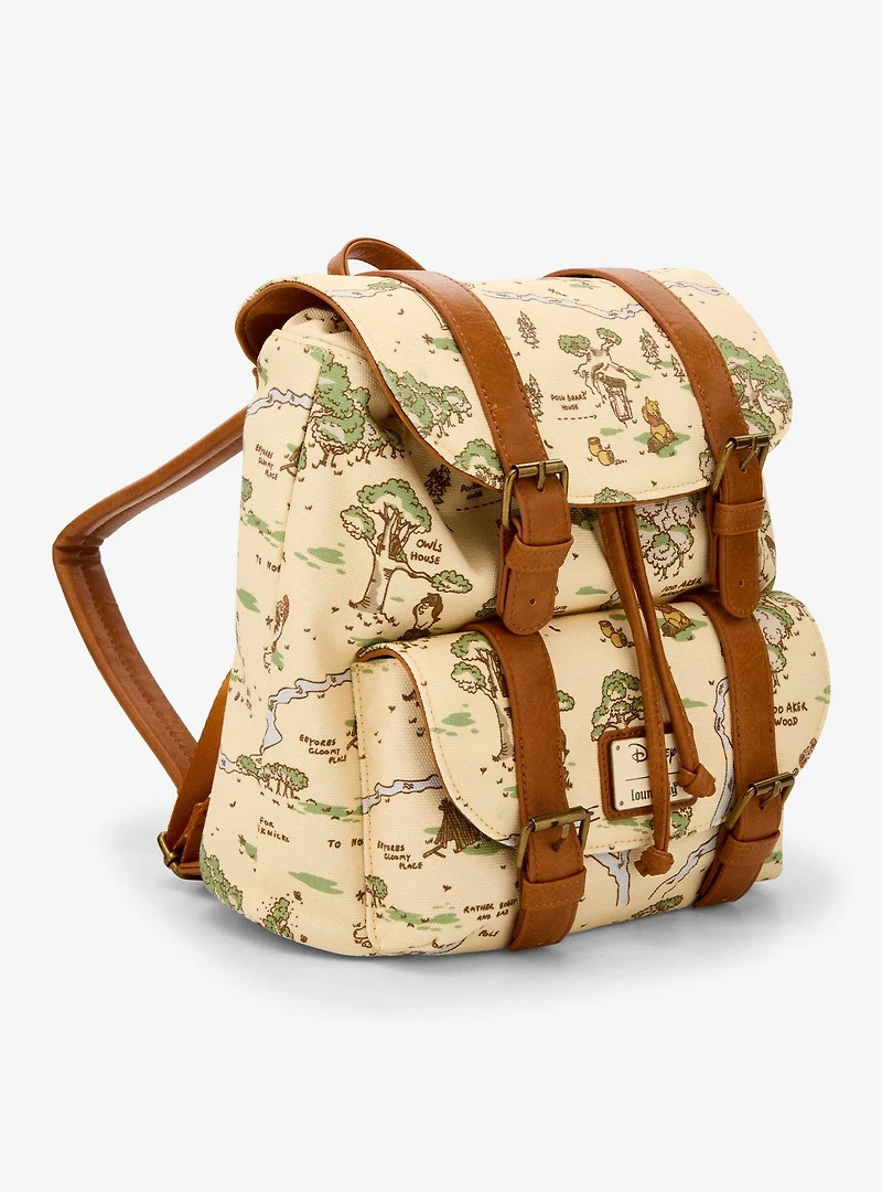 Loungefly Disney Winnie the Pooh Hundred Acre Wood Map Buckle Strap Mini Backpack (BoxLunch 10th Anniversary Edition) - BoxLunch Exclusive