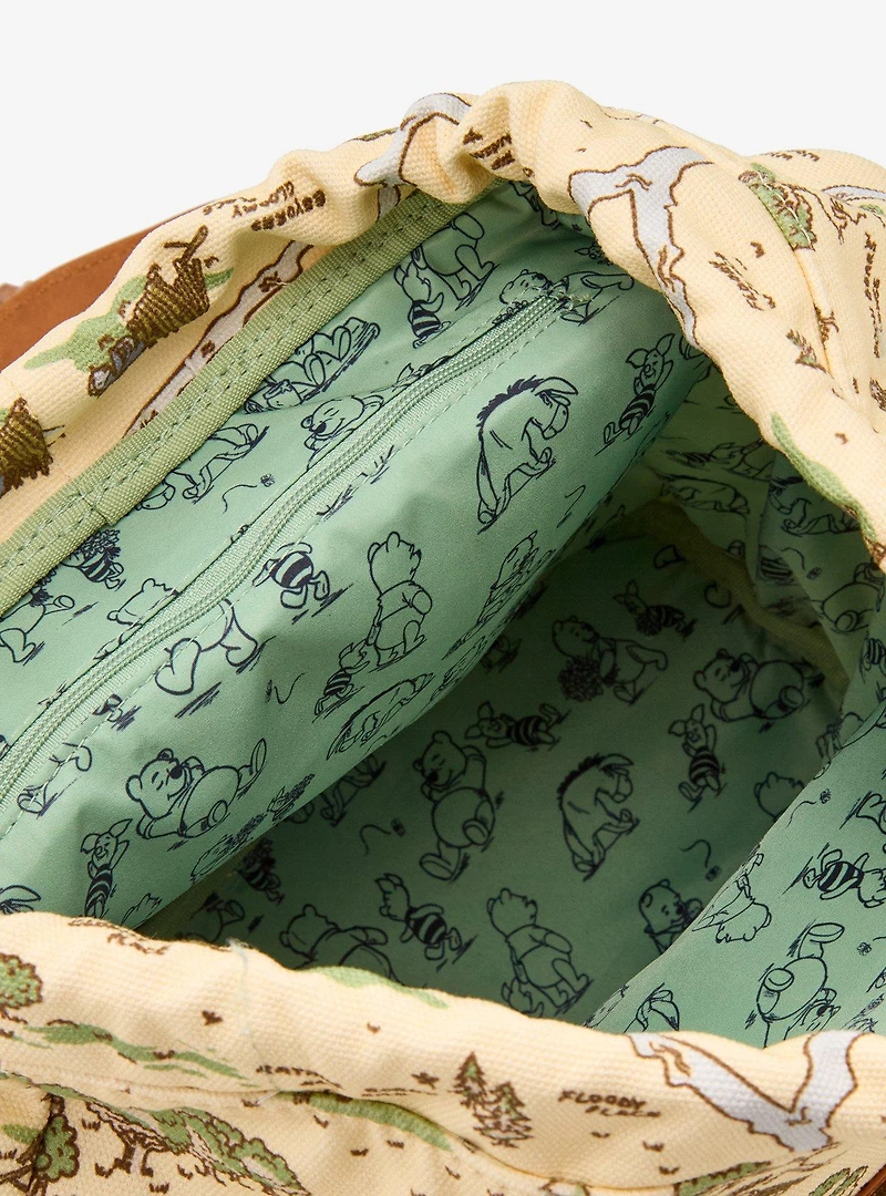 Loungefly Disney Winnie the Pooh Hundred Acre Wood Map Buckle Strap Mini Backpack (BoxLunch 10th Anniversary Edition) - BoxLunch Exclusive