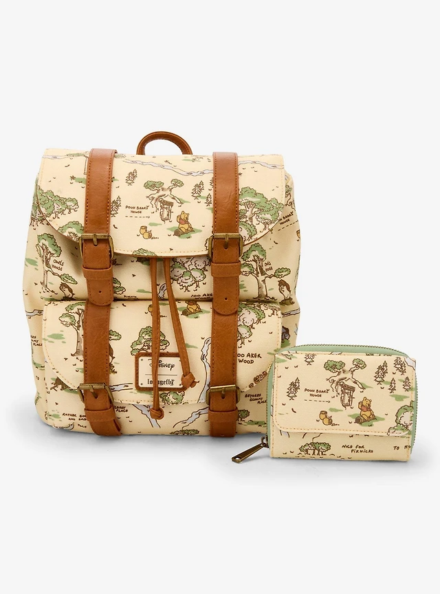 Loungefly Disney Winnie The Pooh Trio Log Hundred Acre Woods Mini Backpack Bag Loungefly Disney Winnie The Pooh Trio Mini Backpack | eBay main image 4